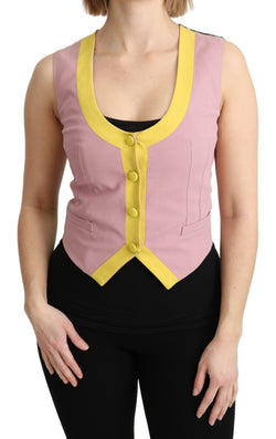 Chic Sleeveless Vest in Pink Hues Dolce & Gabbana