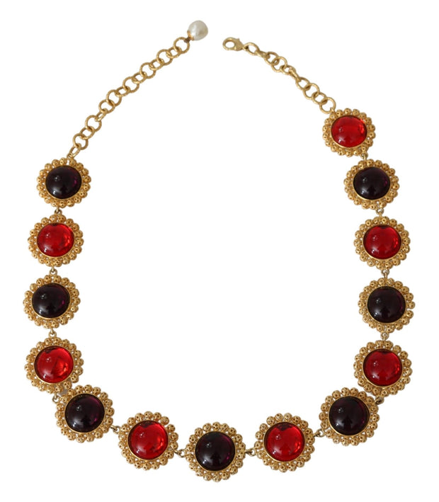 Elegant Crystal Charm Statement Necklace Dolce & Gabbana