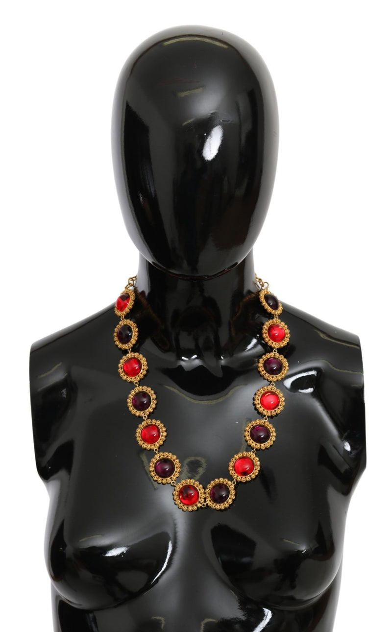 Elegant Crystal Charm Statement Necklace Dolce & Gabbana