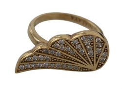 Elegant Gold-Crystal Embellished Ring Nialaya