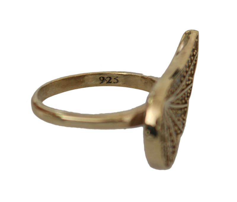 Elegant Gold-Crystal Embellished Ring Nialaya