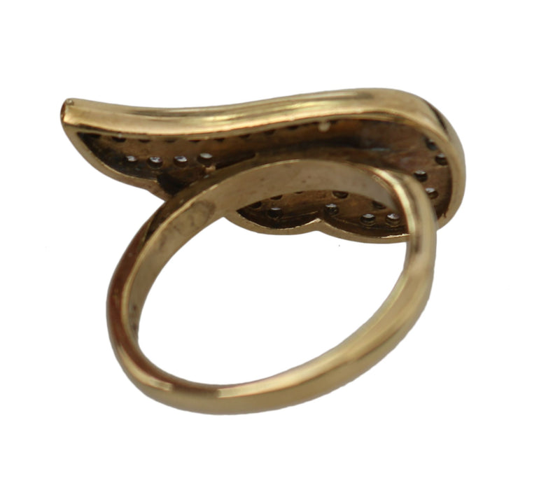 Elegant Gold-Crystal Embellished Ring Nialaya