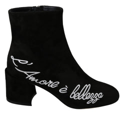 Chic Embroidered Ankle Boots Dolce & Gabbana