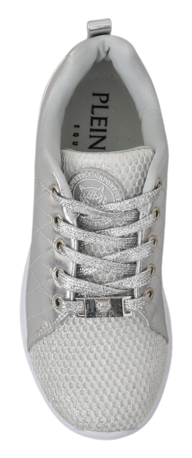 Sleek Silver Sneakers for Trendsetters Philipp Plein