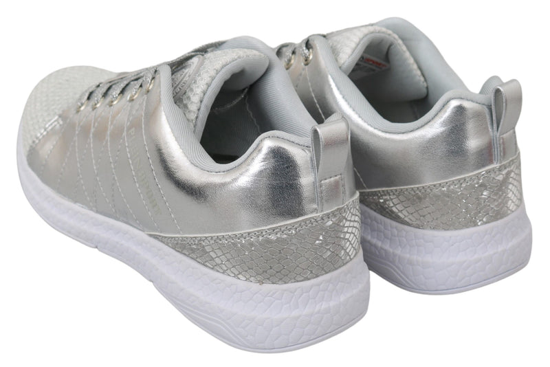 Sleek Silver Sneakers for Trendsetters Philipp Plein