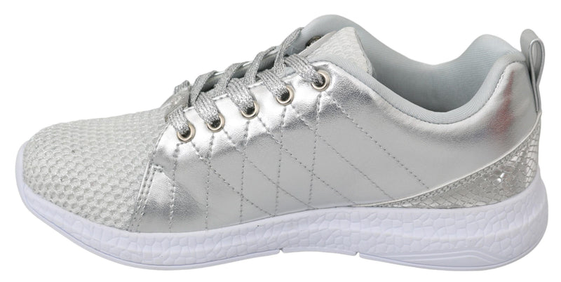 Sleek Silver Sneakers for Trendsetters Philipp Plein