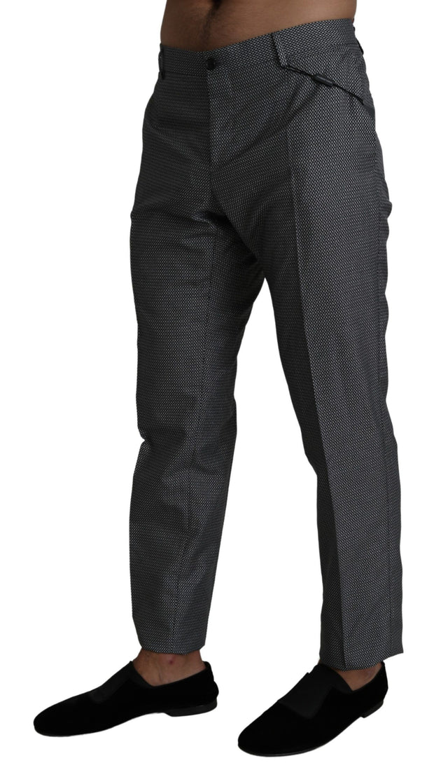 Elegant Gray Slim Fit Dress Trousers Dolce & Gabbana