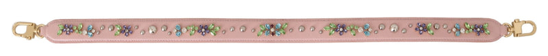 Stunning Pink Crystal Studded Leather Strap Dolce & Gabbana