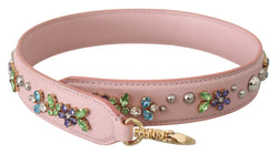 Stunning Pink Crystal Studded Leather Strap Dolce & Gabbana