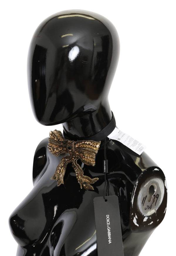 Elegant Silk Gold Bowtie - Dazzle in Style Dolce & Gabbana