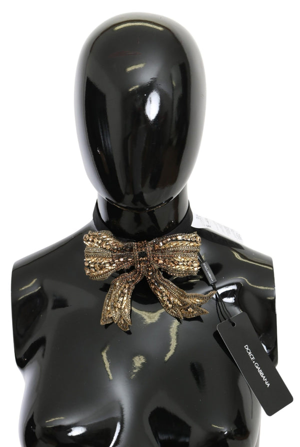 Elegant Silk Gold Bowtie - Dazzle in Style Dolce & Gabbana