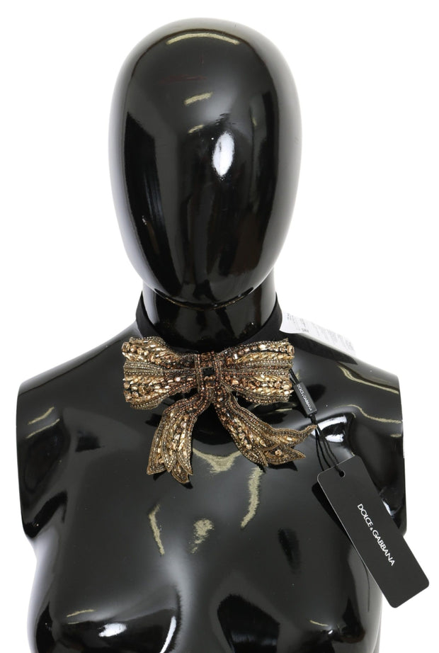 Elegant Silk Gold Bowtie - Dazzle in Style Dolce & Gabbana