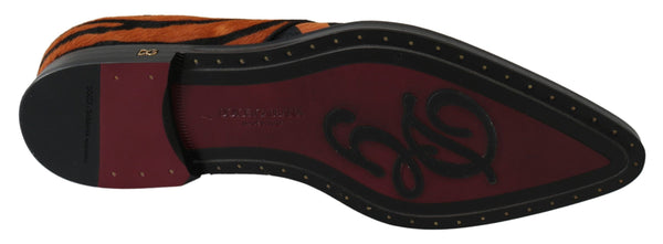 Tiger Pattern Dress Shoes with Pony Hair Dolce & Gabbana