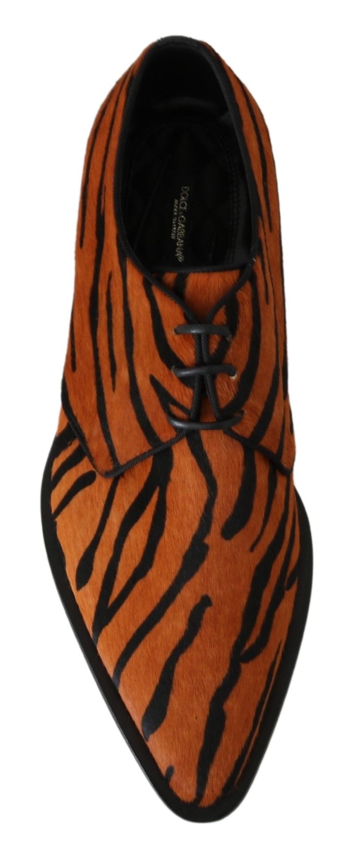 Tiger Pattern Dress Shoes with Pony Hair Dolce & Gabbana