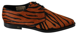 Tiger Pattern Dress Shoes with Pony Hair Dolce & Gabbana