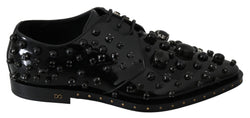 Elegant Black Dress Shoes with Crystals Dolce & Gabbana