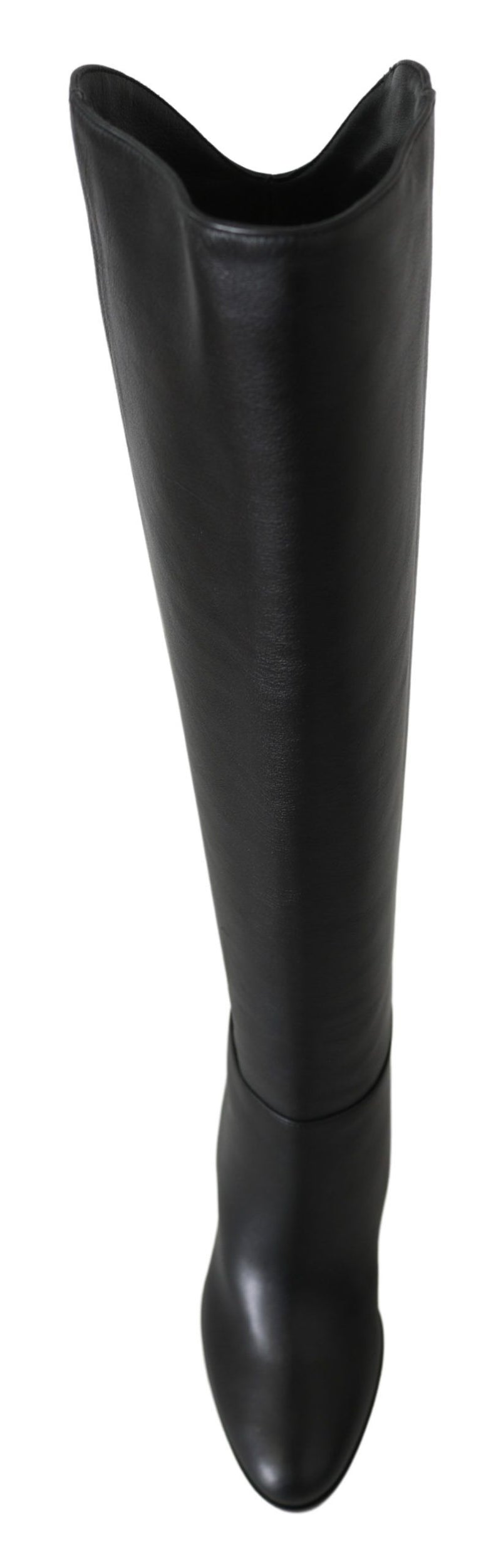 Elegant Black Calf Leather Heeled Boots Jimmy Choo