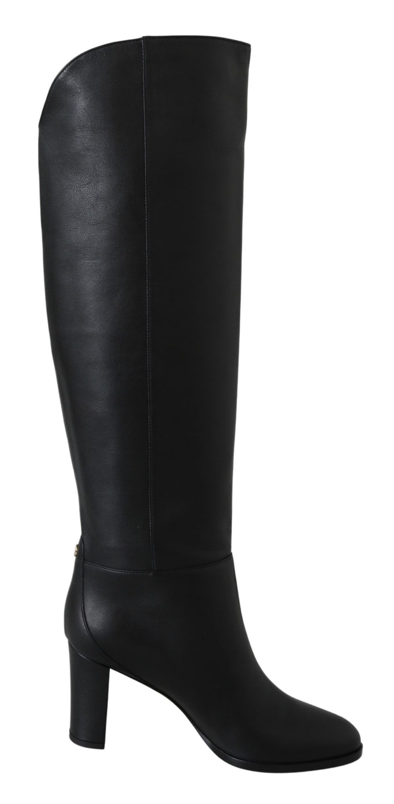 Elegant Black Calf Leather Heeled Boots Jimmy Choo