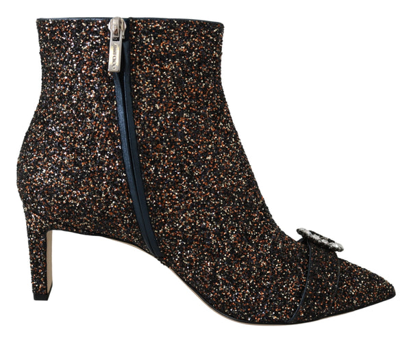 Amethyst Mix Hanover Heeled Glitter Boots Jimmy Choo