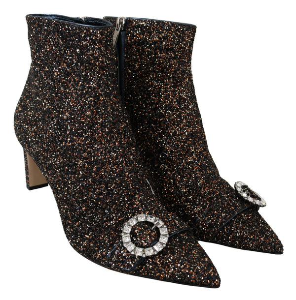 Amethyst Mix Hanover Heeled Glitter Boots Jimmy Choo