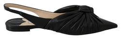 Elegant Pointed Toe Leather Flats Jimmy Choo