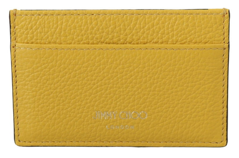 Sunshine Yellow Leather Card Holder Jimmy Choo