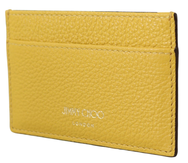 Sunshine Yellow Leather Card Holder Jimmy Choo