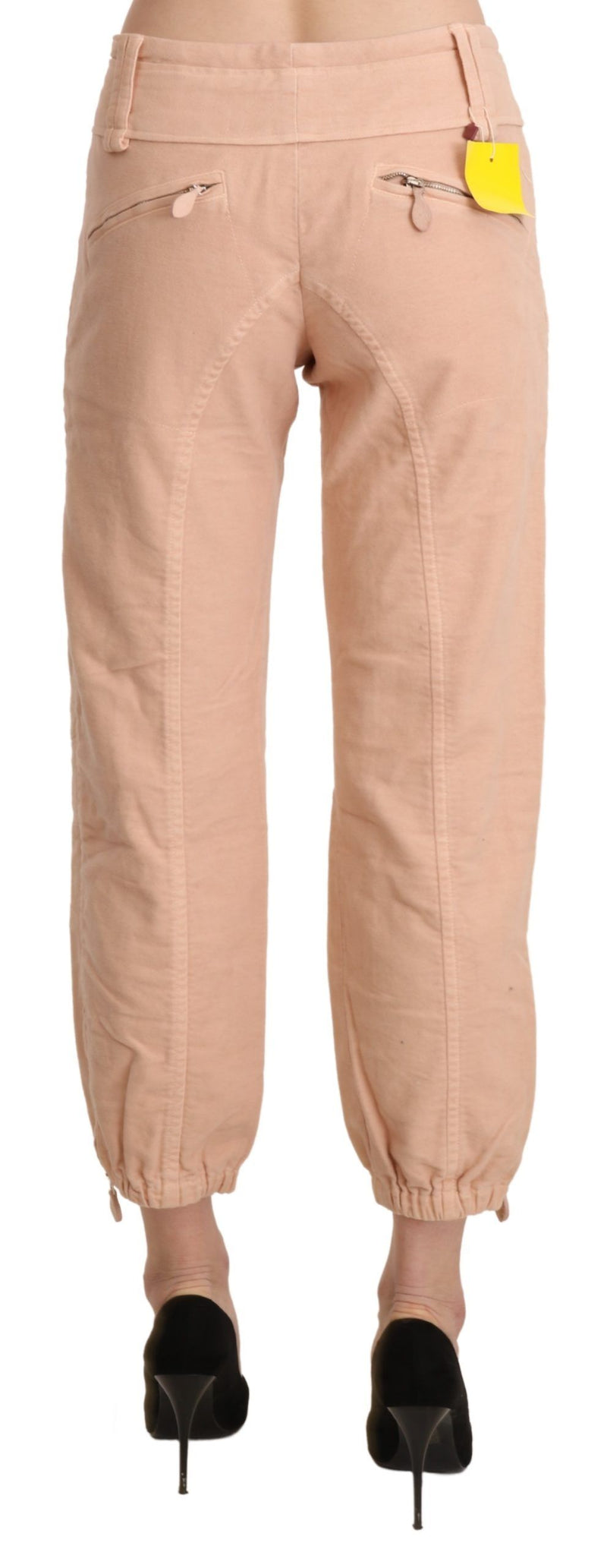 Chic Beige Cropped Cotton Pants Ermanno Scervino