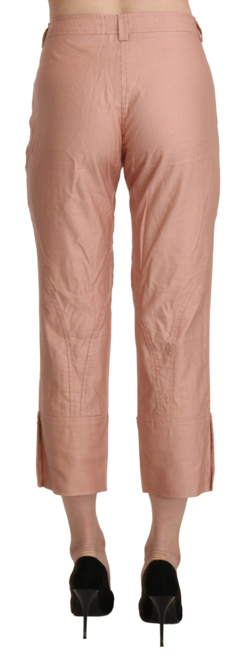 Chic High Waist Cropped Cotton Trousers Ermanno Scervino