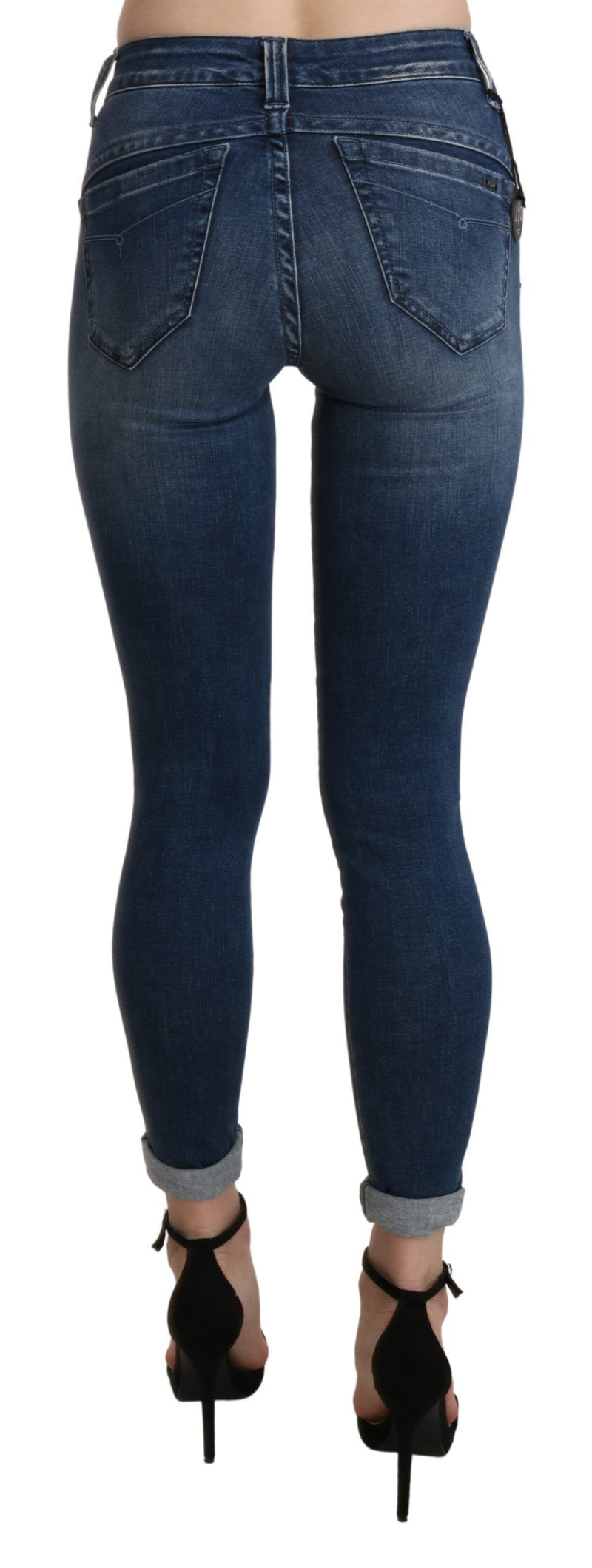 Chic Blue High Waist Cropped Jeans Ermanno Scervino