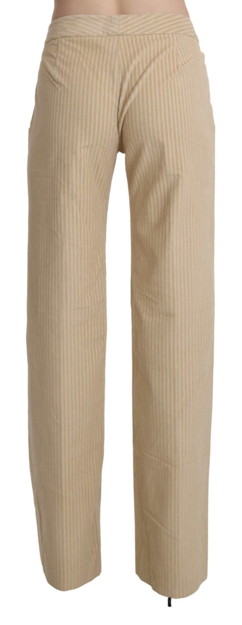 Chic Beige High-Waist Wide Leg Pants Ermanno Scervino