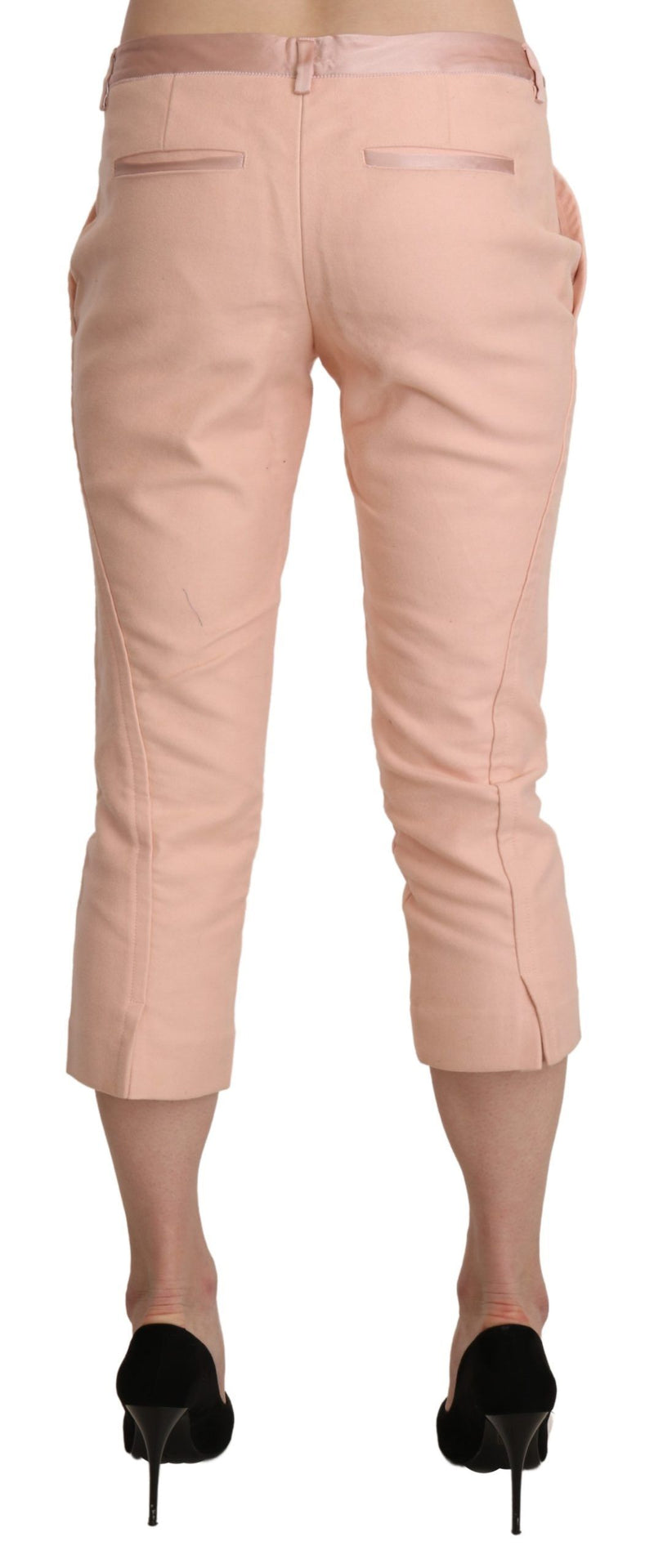 Chic Pink Skinny Capri Pants Ermanno Scervino