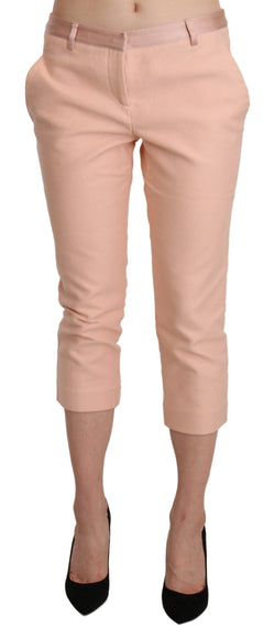 Chic Pink Skinny Capri Pants Ermanno Scervino