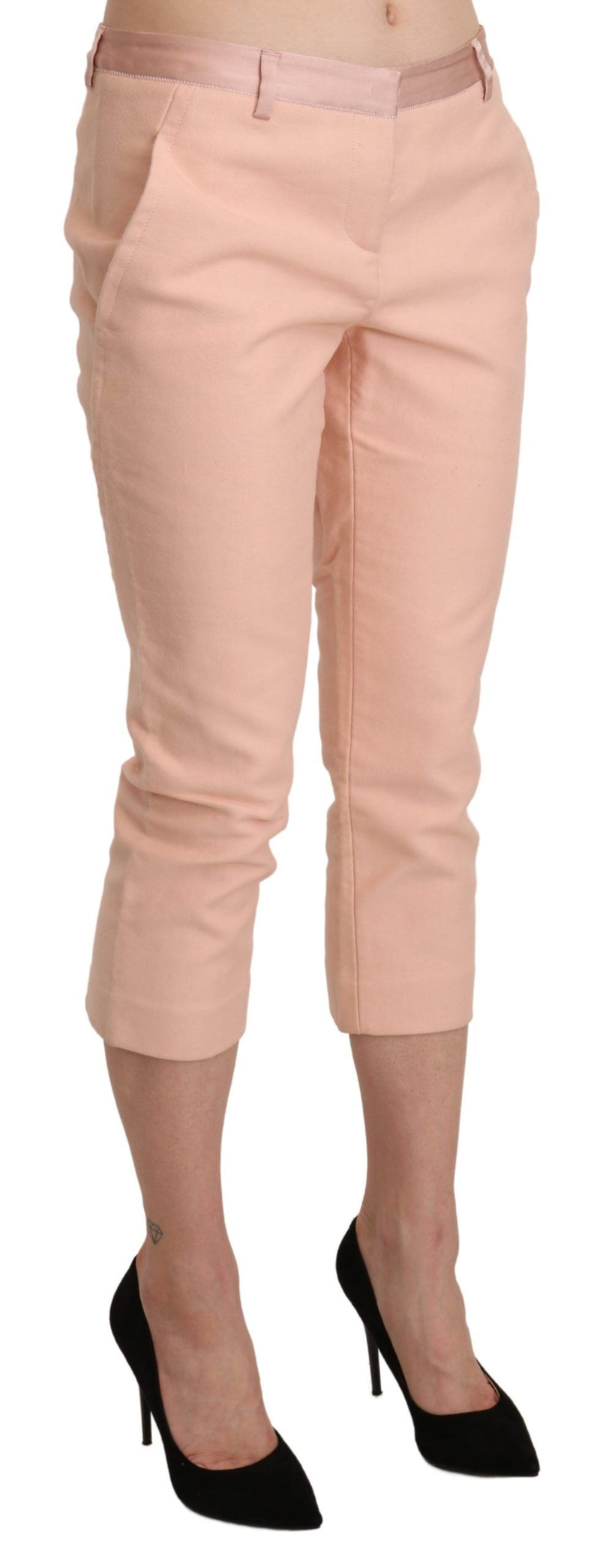 Chic Pink Skinny Capri Pants Ermanno Scervino