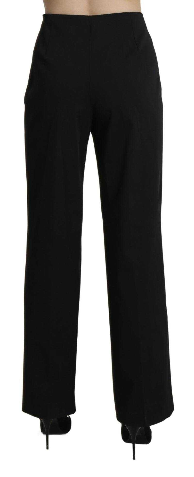 Elegant High Waist Straight Black Pants BENCIVENGA