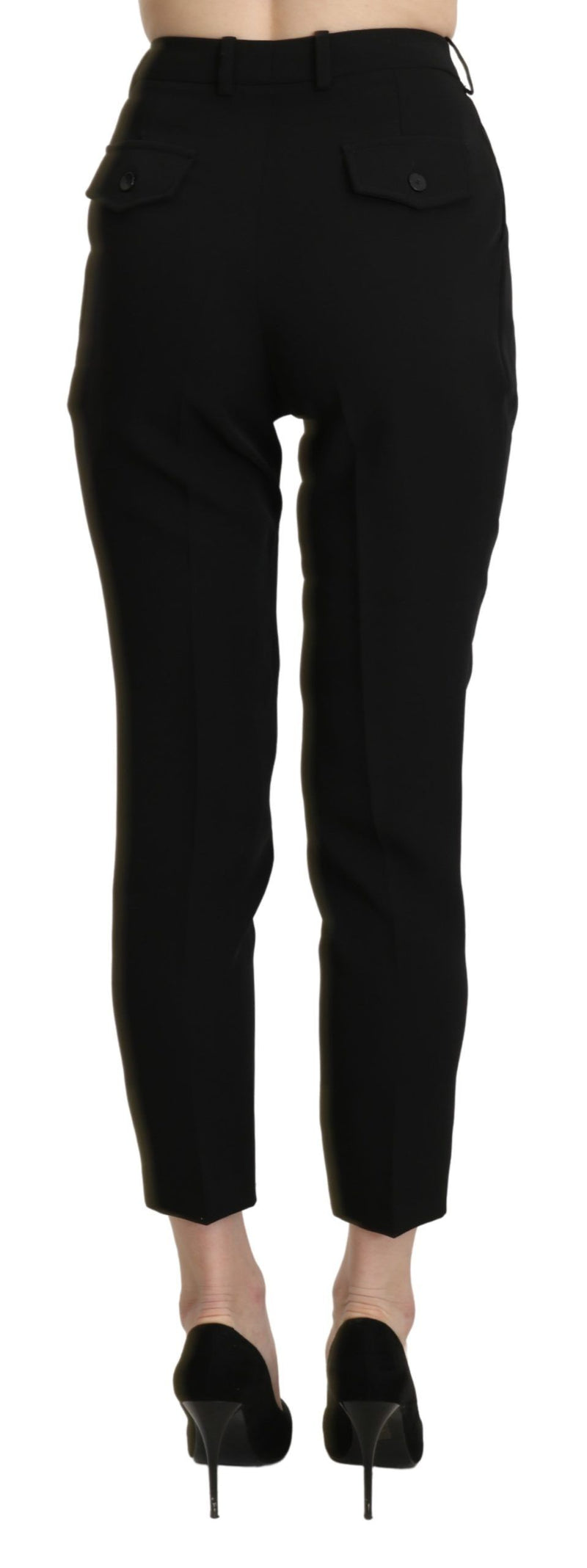 Chic High Waist Skinny Cropped Trousers BENCIVENGA