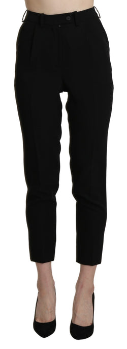 Chic High Waist Skinny Cropped Trousers BENCIVENGA