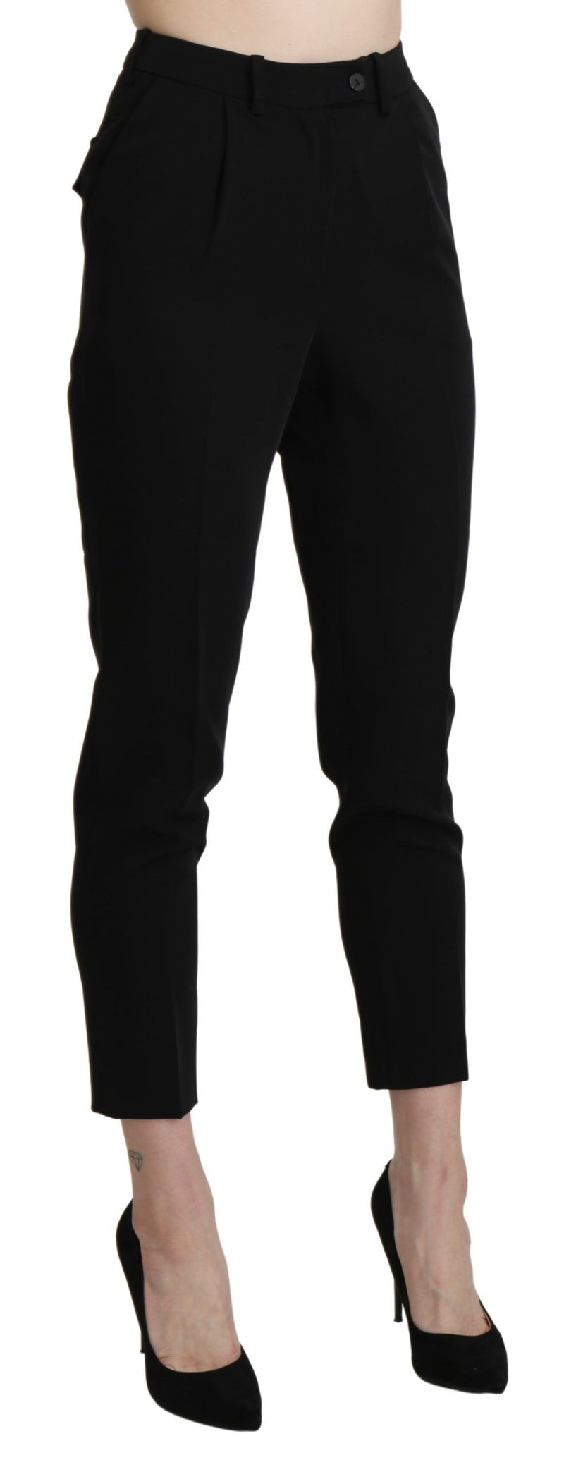 Chic High Waist Skinny Cropped Trousers BENCIVENGA