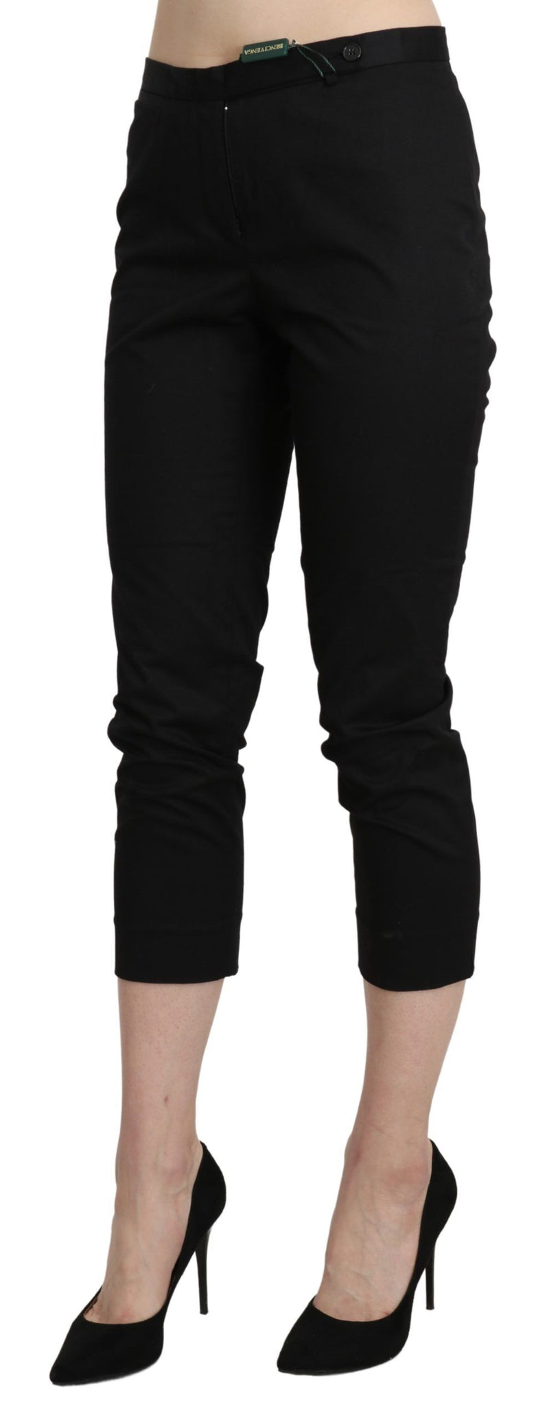 Elegant High Waist Skinny Cropped Pants BENCIVENGA