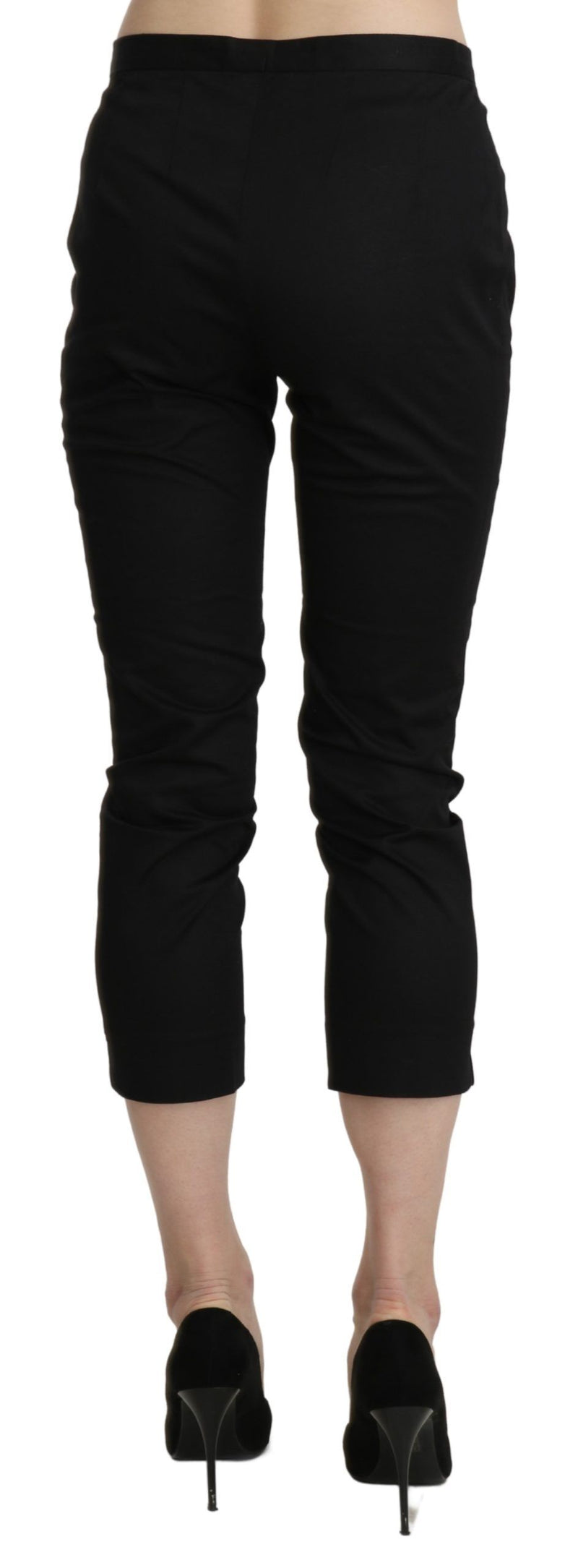 Elegant High Waist Skinny Cropped Pants BENCIVENGA