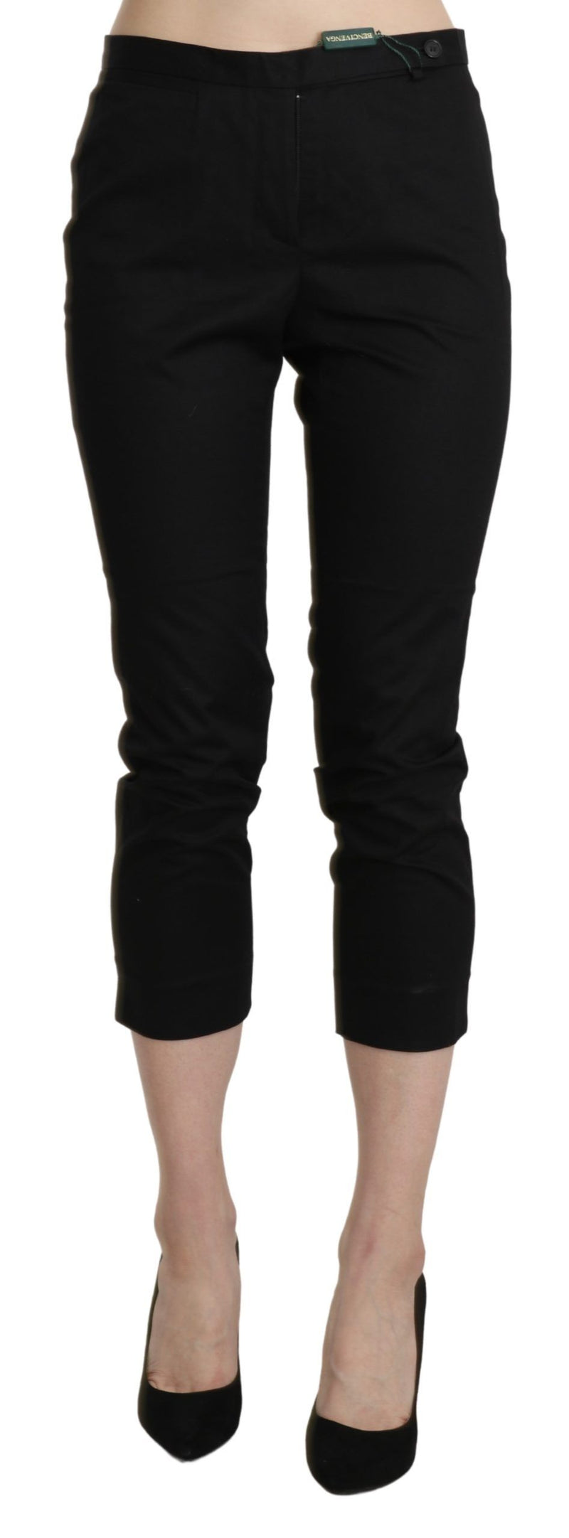 Elegant High Waist Skinny Cropped Pants BENCIVENGA