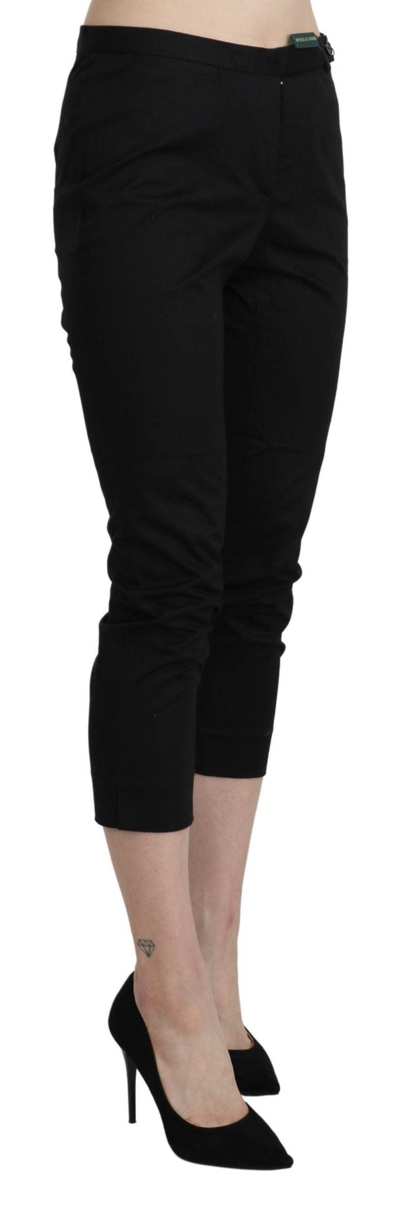 Elegant High Waist Skinny Cropped Pants BENCIVENGA