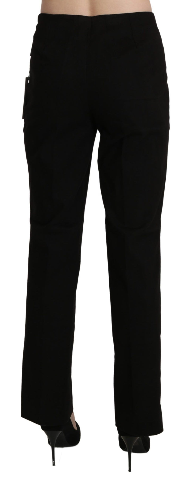 Elegant High Waist Straight Black Pants BENCIVENGA