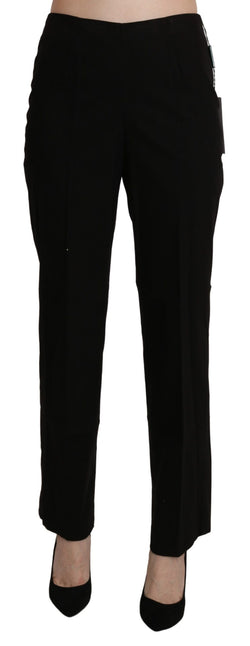 Elegant High Waist Straight Black Pants BENCIVENGA