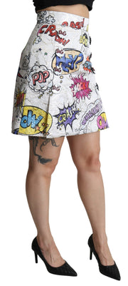 Chic Cartoon Brocade Mini Skirt Dolce & Gabbana