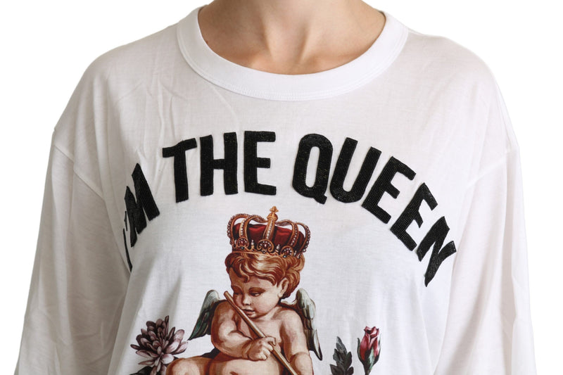 Elegant White Cotton Blend T-Shirt Dolce & Gabbana