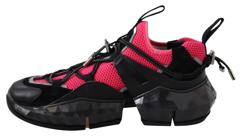 Electric Elegance Leather Mesh Sneakers Jimmy Choo