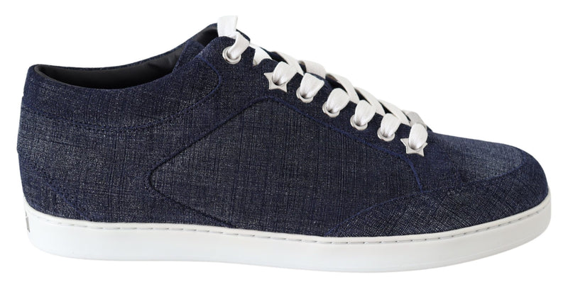 Chic Slip-On Blue Denim Suede Sneakers Jimmy Choo