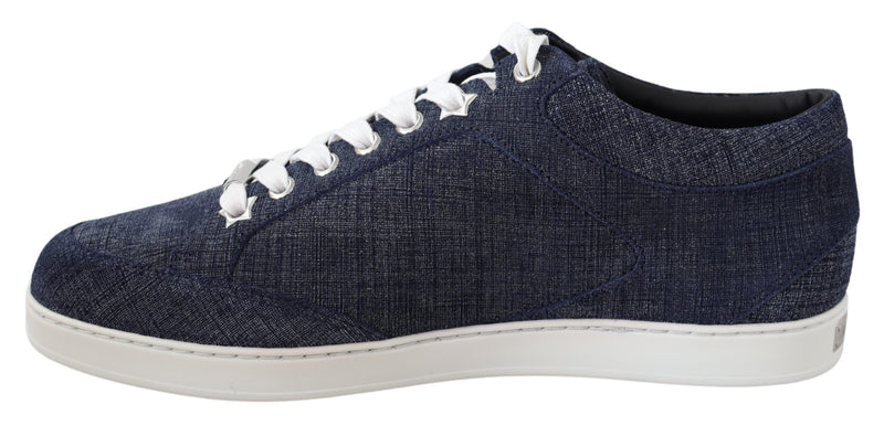 Chic Slip-On Blue Denim Suede Sneakers Jimmy Choo