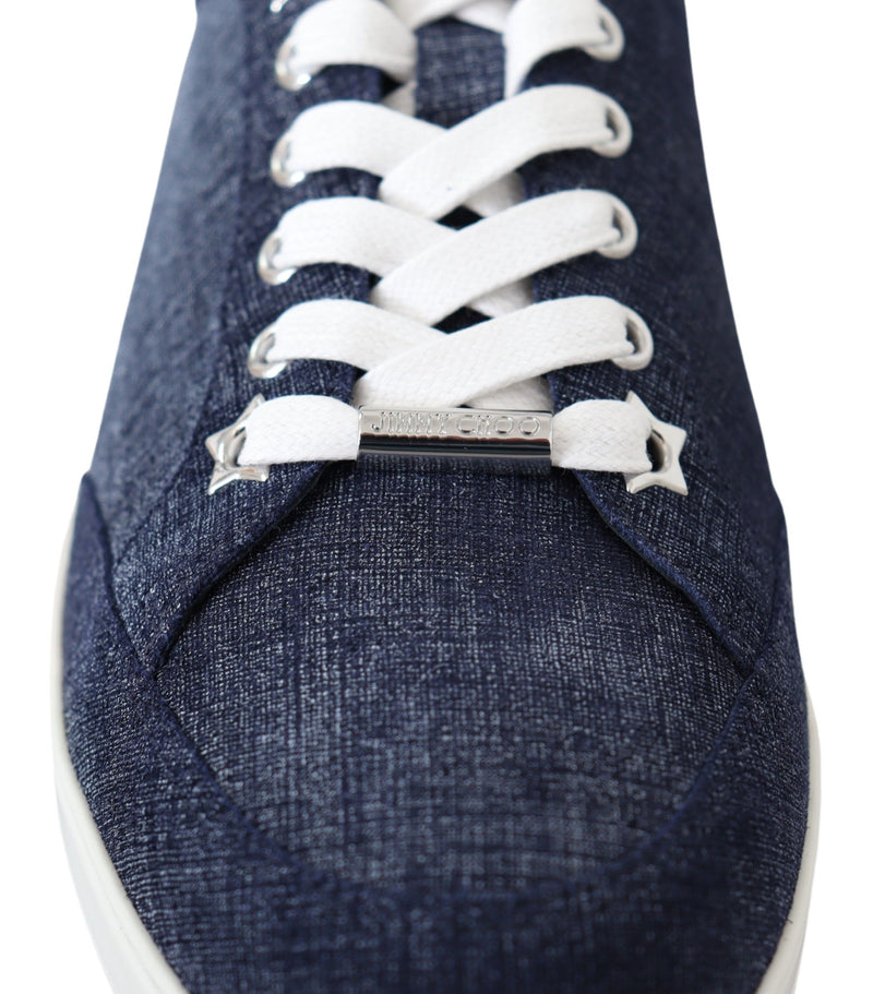 Chic Slip-On Blue Denim Suede Sneakers Jimmy Choo